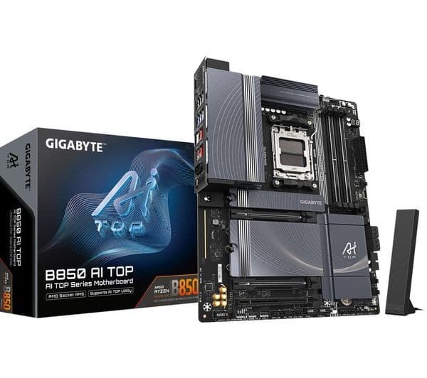 GIGABYTE B850 AI TOP ATX AM5 DDR5 Motherboard - Wi-Fi 7, Dual 10GbE LAN, PCIe 5.0, 3x M.2 - Image 2