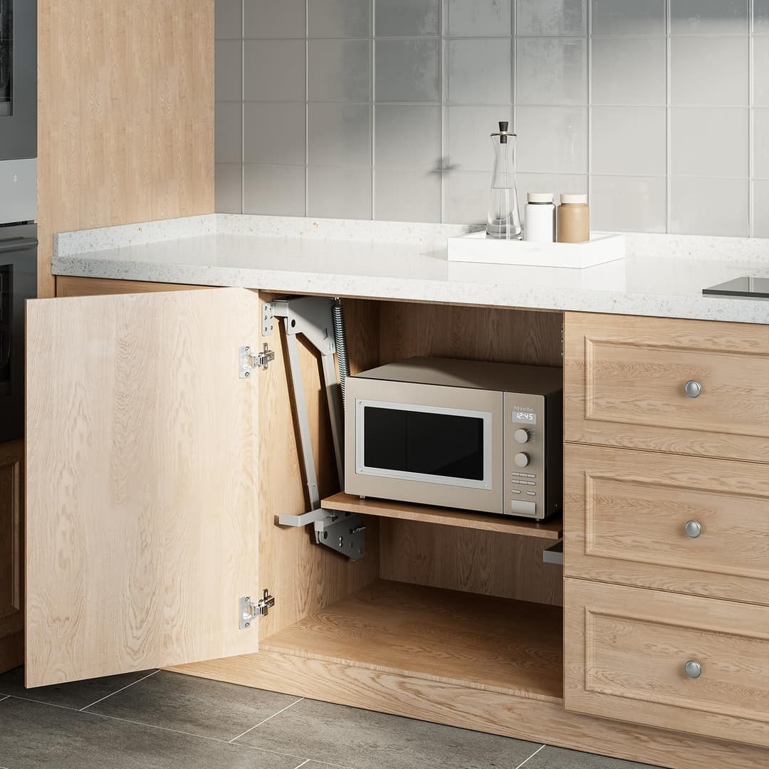 Maclean MC-497 Built-In Extendable Kitchen Shelf - Silver - Image 8