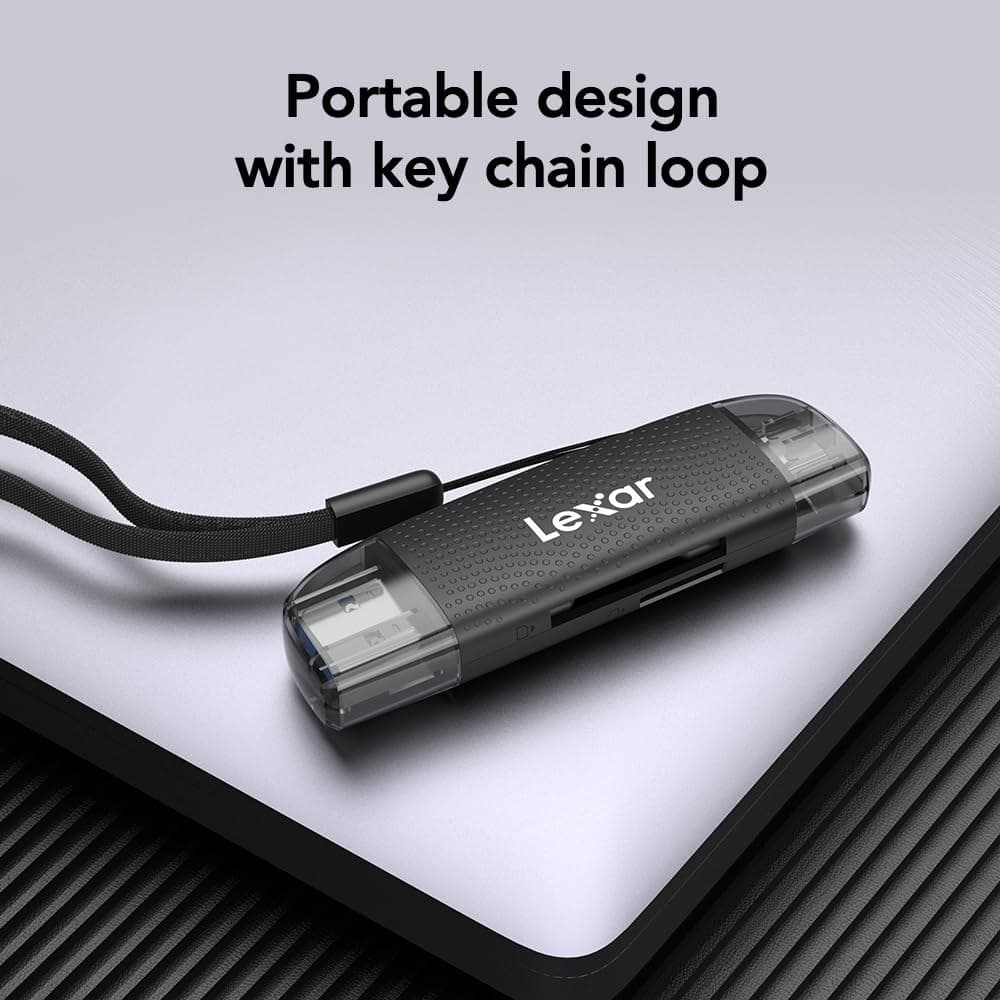 Lexar Dual-Slot USB-A/C Reader - Black - Image 6