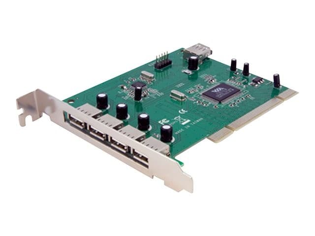 StarTech.com 7 Port PCI USB Card Adapter - PCI to USB 2.0 Controller Adapter Card - Full Profile Expansion Card (PCIUSB7) - USB adapter - PCI - 7 ports - Image 1