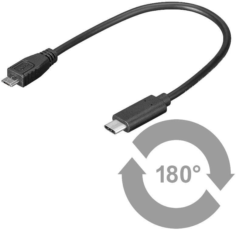 USB-C to USB2.0 Micro B 0.2M - Image 1
