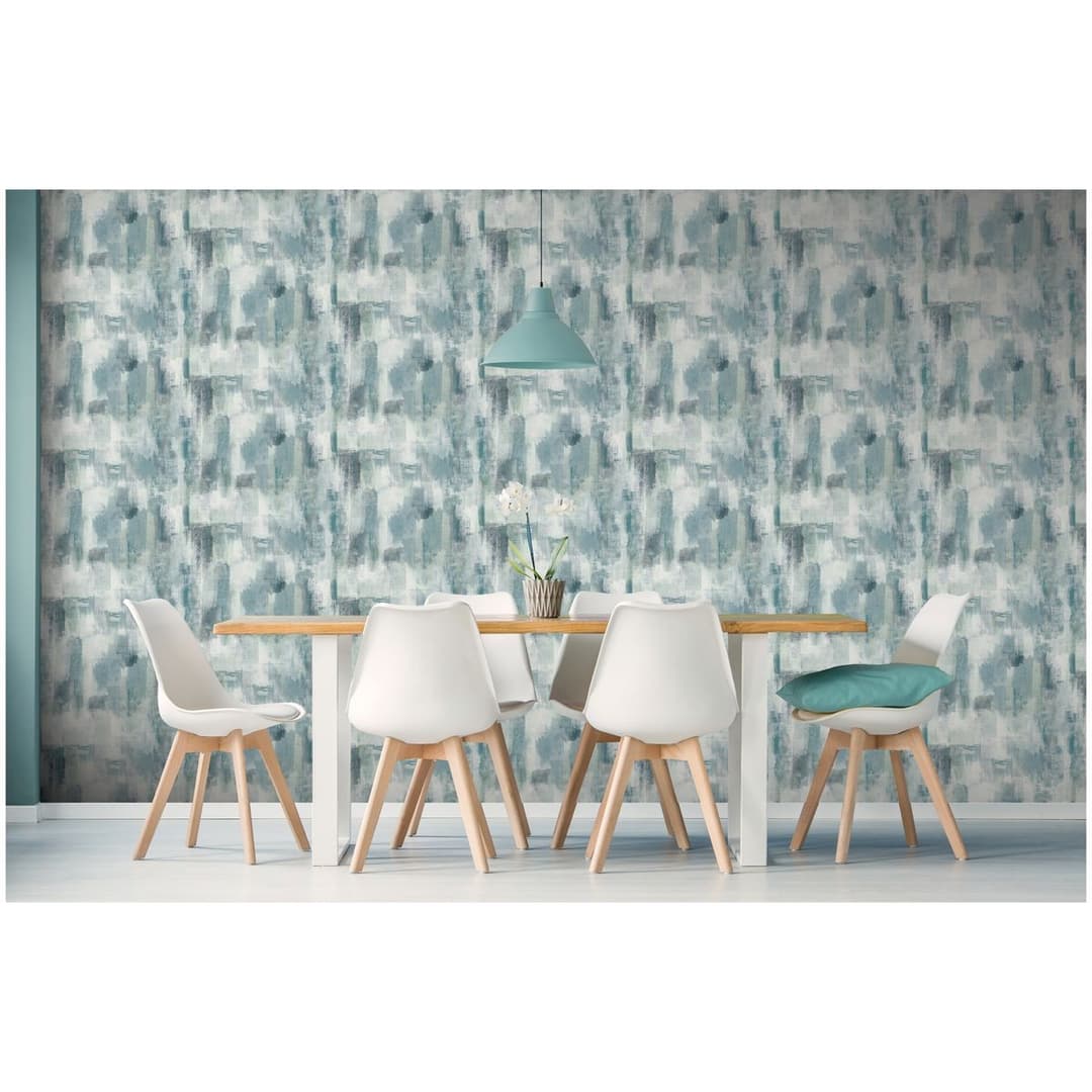 Arthouse Esselle Painterly Pattern Wallpaper - Blue - Image 1