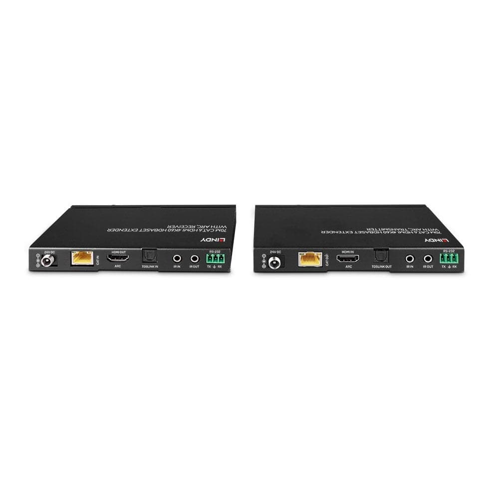 Lindy 70m Cat.6 HDMI 4K60, Audio, IR and RS-232 HDBaseT Extender with ARC - Image 4