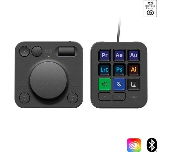 Logitech MX Creative Console Graphite - Creative Dialpad & 9-Key LCD Keypad - Image 6