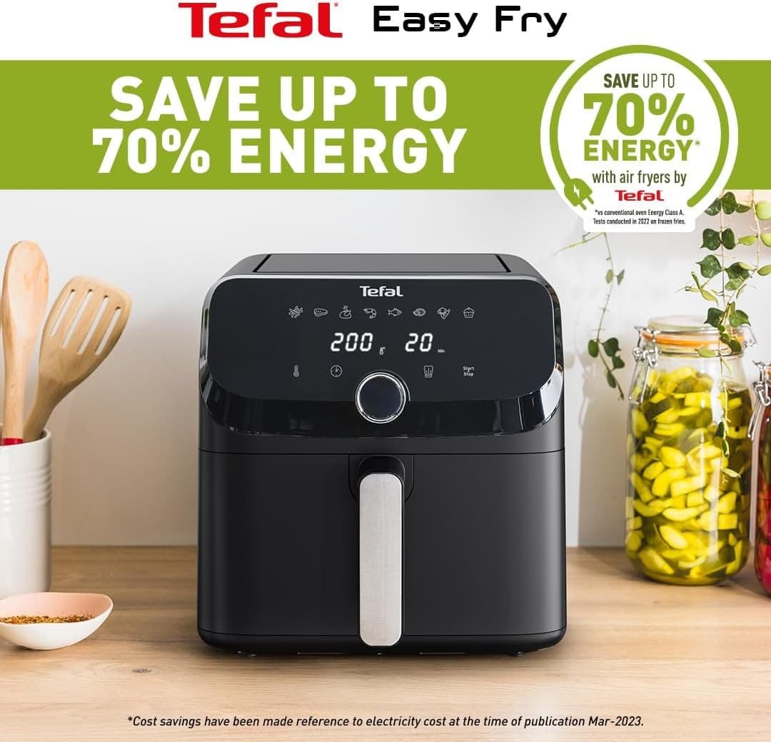Tefal Easy Fry Mega Air Fryer 7.5L Black (EY8558) - Image 4
