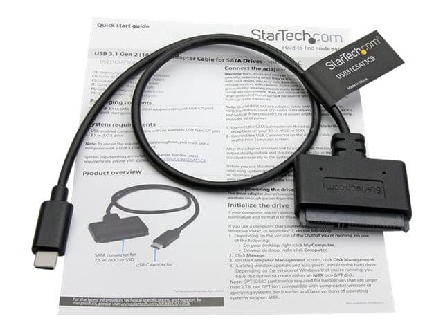 StarTech USB31CSAT3CB USB-C SATA Black - Image 5