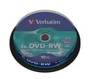 Verbatim DVD-RW 4x 4.7GB Matt Silver - Pack of 10 thumbnail 1