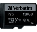 VERBATIM Pro High Performance Class 10 U3 V30 microSDXC Memory Card with SD Adapter - 128 GB thumbnail 2