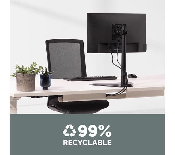 FELLOWES Seasa Single Arm Tilt 32" Monitor Stand - Image 5
