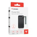 Verbatim Pocket SSD USB 3.2 Gen 2 2TB Black/Grey thumbnail 2