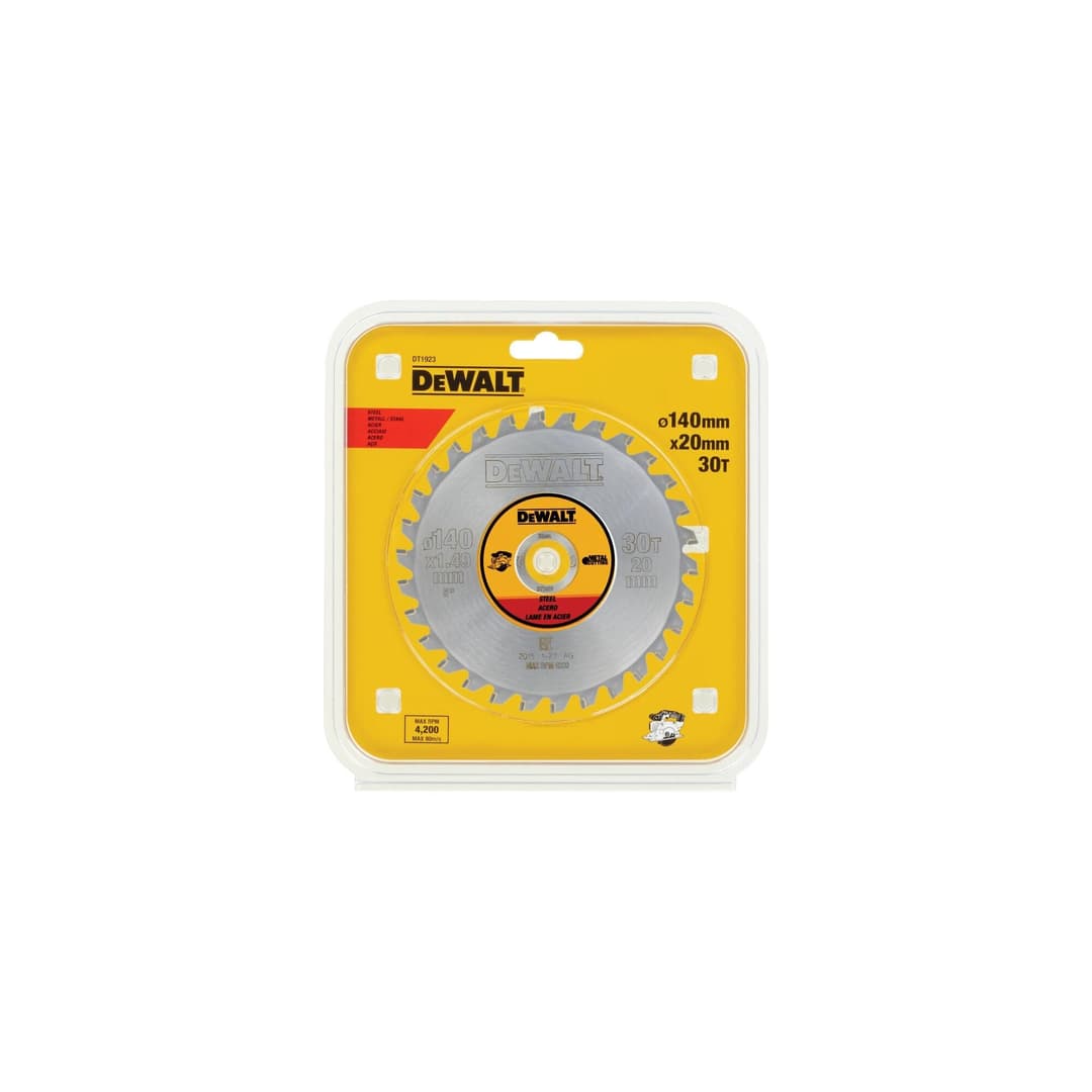 DEWALT DT1923-QZ Circular Saw Blade 140x20mm 30D for Steel - Silver - Image 2