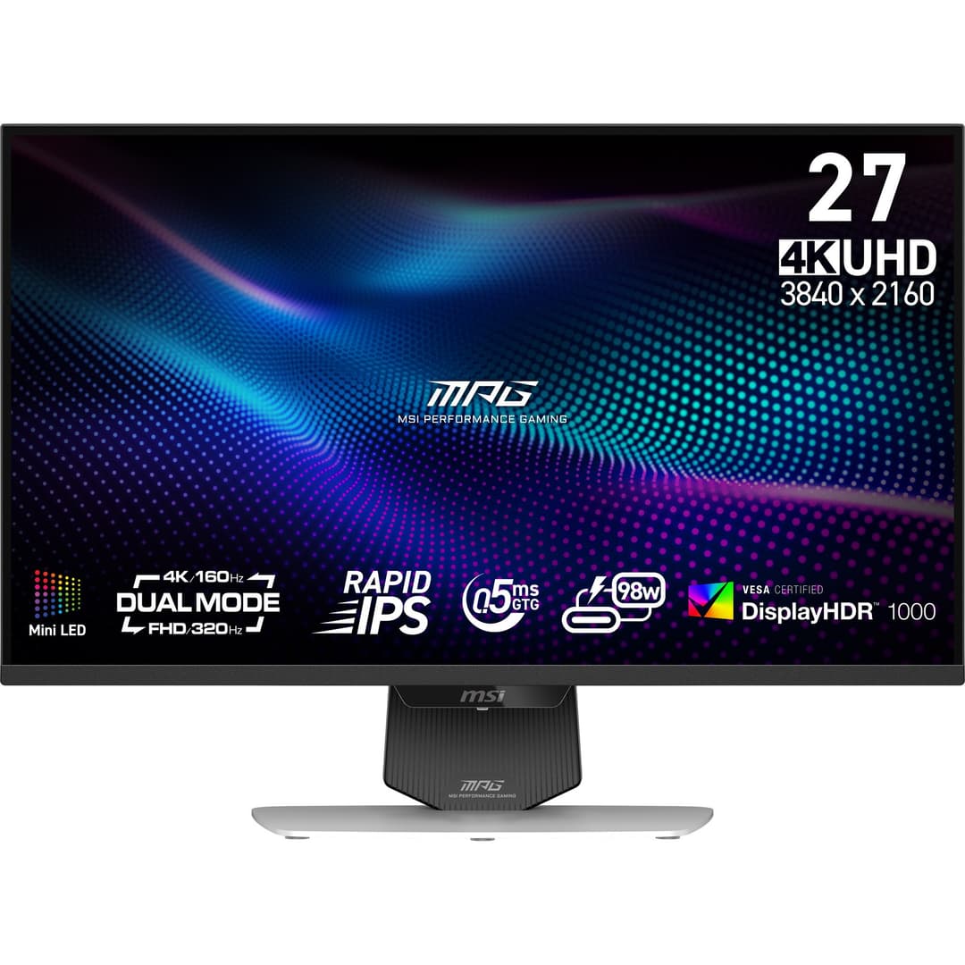 MSI MPG 274URDFW E16M computer monitor 68.6 cm (27") 3840 x 2160 pixels 4K Ultra HD LED Black, White - Image 1