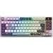 MSI FORGE GK600 TKL WIRELESS SKY, QWERTY, UK Layout - MECHANICAL LINEAR SWITCHES - Dye-Sublimated PBT Keycaps, Anti-slip Base, RGB LED, USB 2.0, Bluetooth, 2.4 GHz - Tenkeyless - Image 2