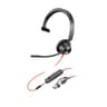 Poly Blackwire 3315 Monaural Microsoft Teams Certified USB-C USB-A 3.5mm Wired Headset