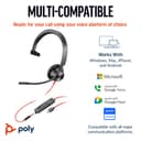Poly Blackwire 3315 Monaural Microsoft Teams Certified USB-C USB-A 3.5mm Wired Headset thumbnail 2