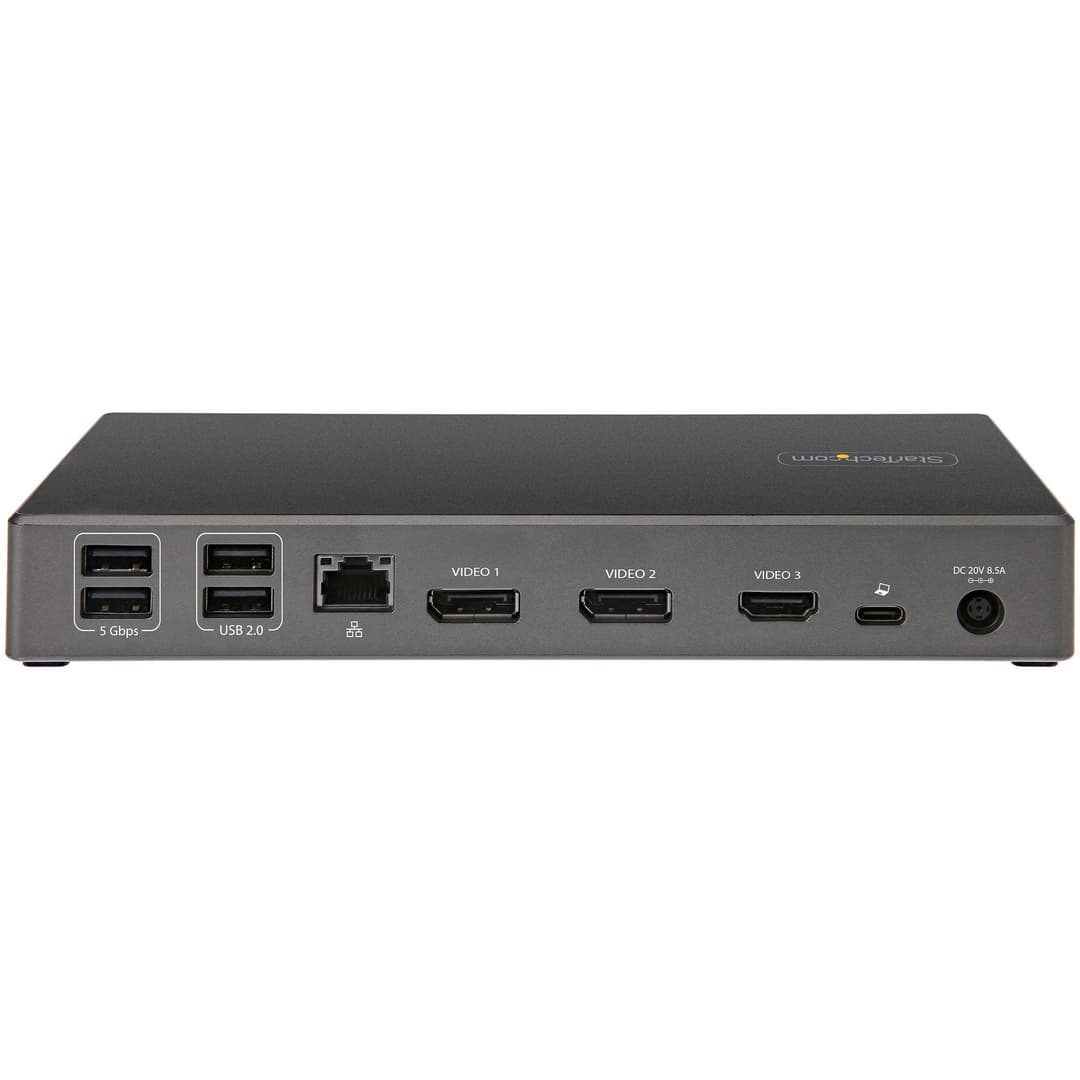 StarTech.com USB C Dock - Triple 4K Monitor USB Type-C Docking Station - 100W Power Delivery - DP 1.4 Alt Mode & DSC, 2x DisplayPort 1.4/HDMI 2.0 - 6xUSB (2x 10Gbps) - Windows/Chrome - Image 4