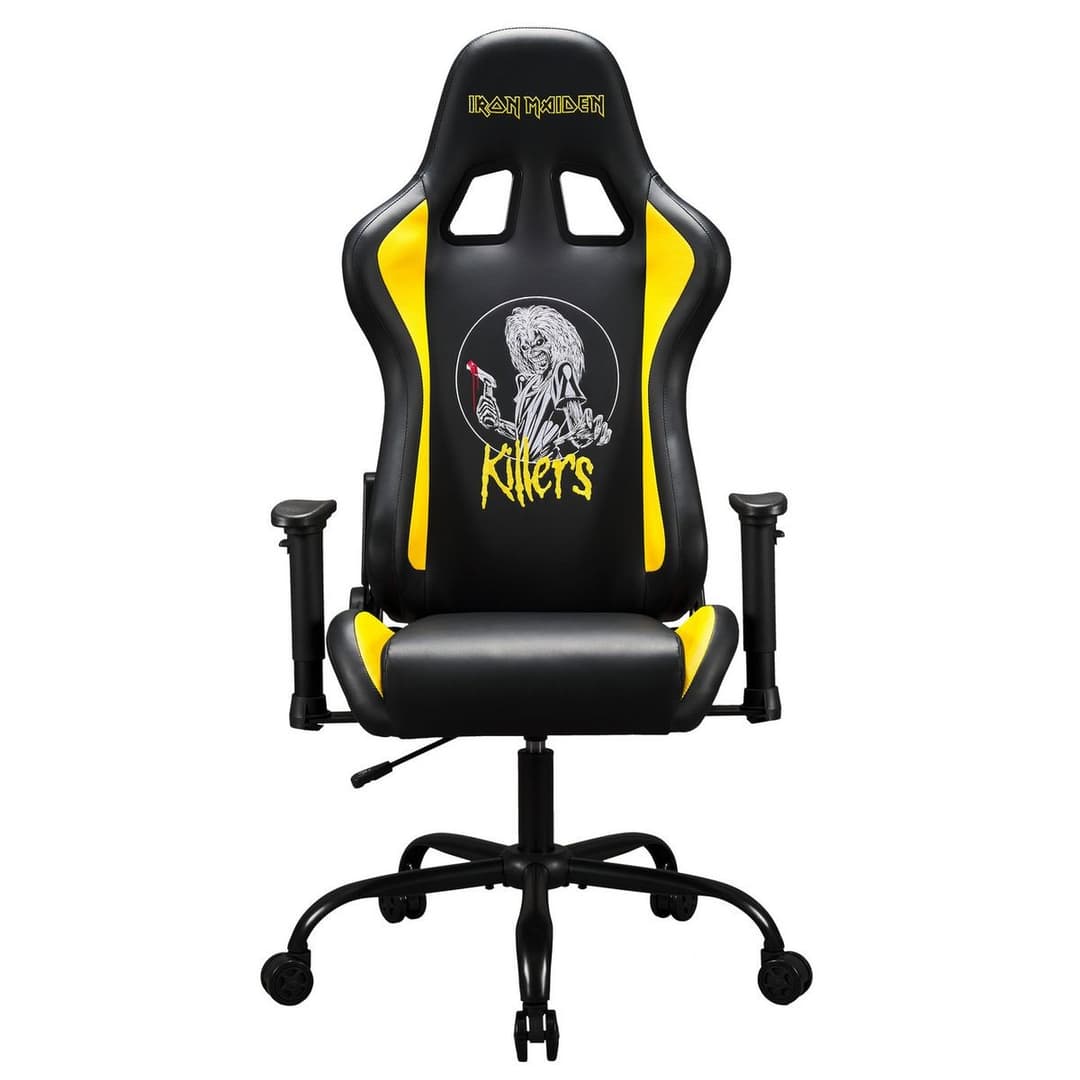 Subsonic Iron Maiden Killers Pro Gaming Chair - Black and Yellow - Image 2