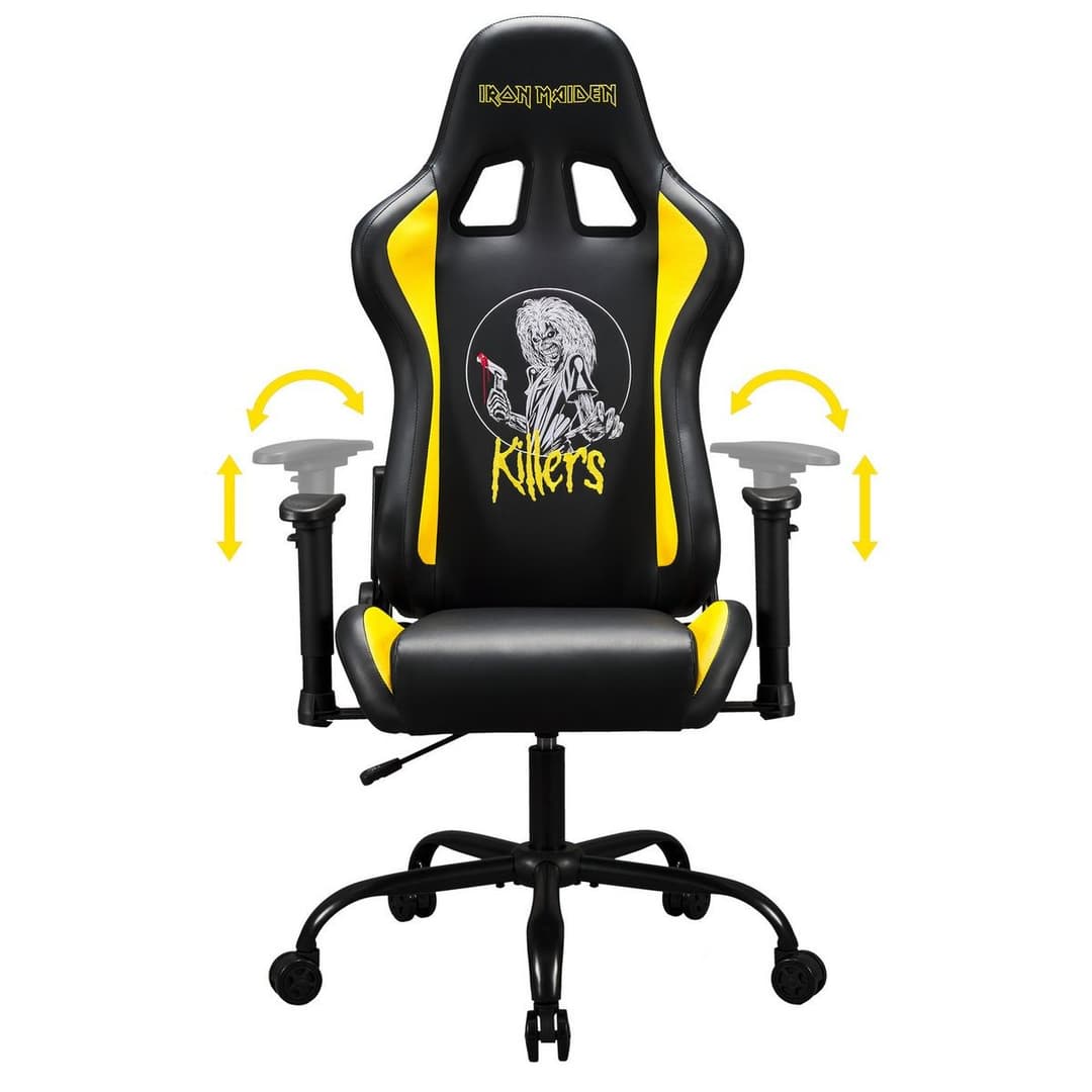Subsonic Iron Maiden Killers Pro Gaming Chair - Black and Yellow - Image 6