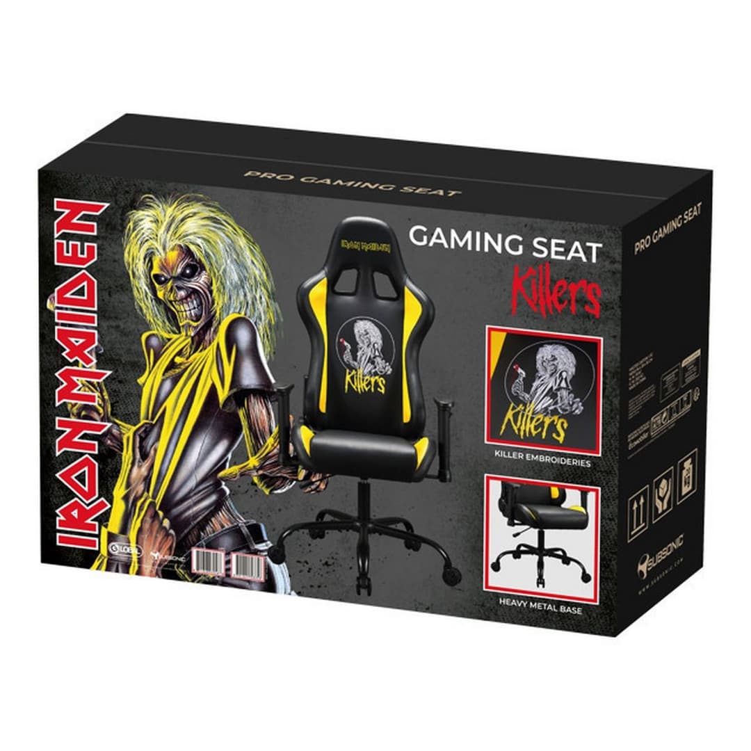 Subsonic Iron Maiden Killers Pro Gaming Chair - Black and Yellow - Image 9