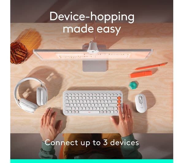 Logitech Pop Icon Wireless Optical Mouse - White - Image 8