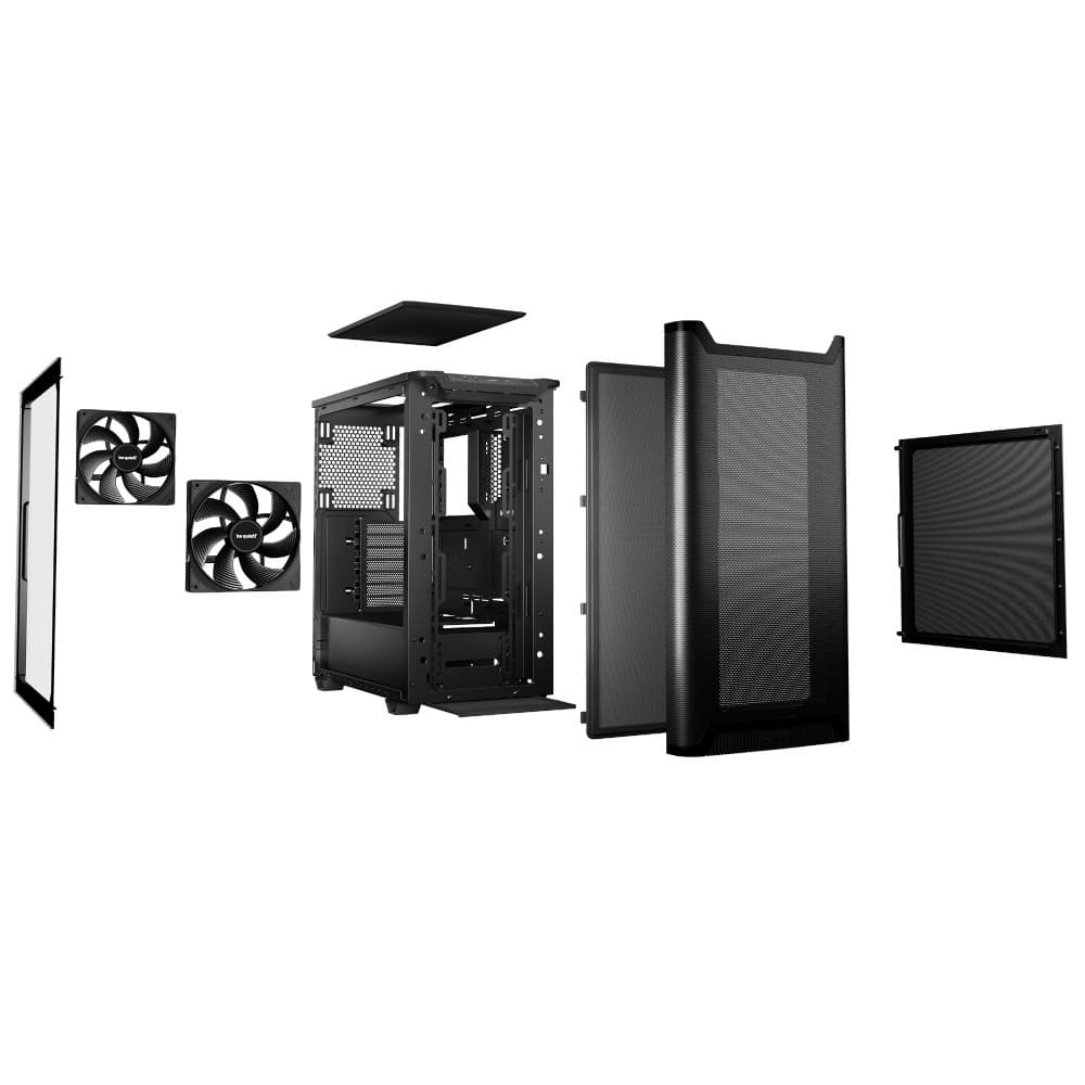 Be Quiet Pure Base 501 Airflow ATX Midi Tower Tempered Glass Black PC Case - Image 3
