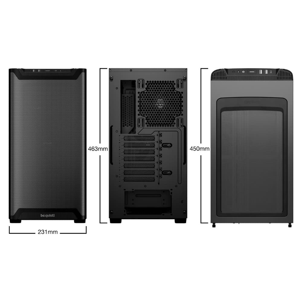 Be Quiet Pure Base 501 Airflow ATX Midi Tower Tempered Glass Black PC Case - Image 5