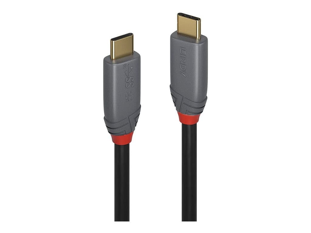 Lindy Anthra Line USB-C to USB-C Cable USB 3.2 Gen 2x2 20Gbps 100W PD 4K60 1m Black