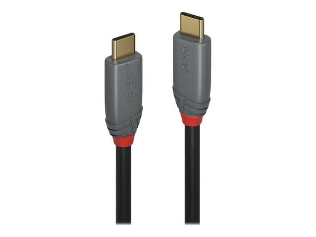 Lindy 1m USB 3.2 Gen 2x2 USB-C to C Cable, 20Gbps, 4K60, 100W PD, Anthra Line, Black - Image 3