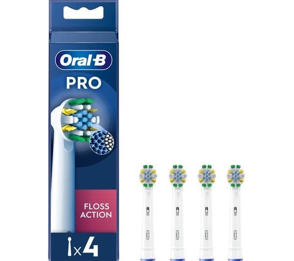Oral-B Pro Floss Action Replacement Toothbrush Heads with X-Filaments - Pack of 4 - Image 1