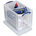 Really Useful Box® Plastic Storage Box, 24 Liters, 11 1/4" x 10 1/2" x 18 1/4", Clear thumbnail 2