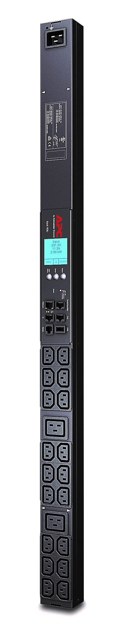 APC AP8858 power distribution unit (PDU) 20 AC outlet(s) 0U Black - Image 1