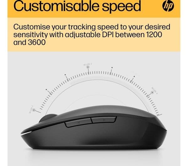 HP Dual Mode 300 Wireless Optical Mouse - Black (6CR71AA) - Image 9