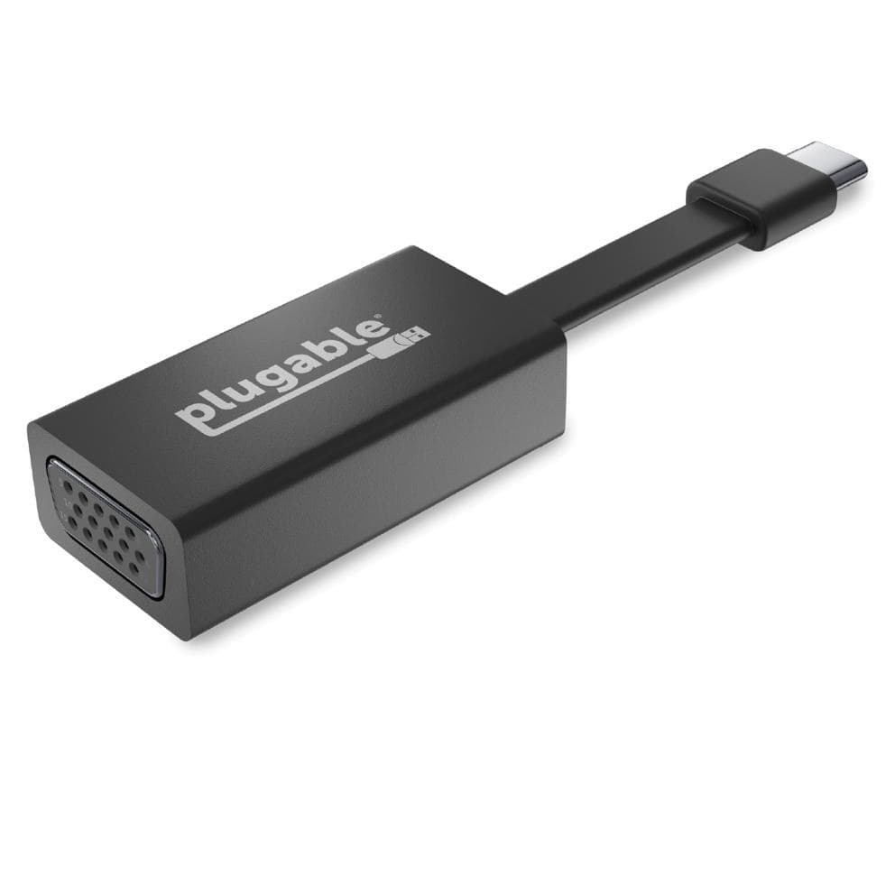 Plugable Technologies USB C to VGA Adapter, Thunderbolt 3 to VGA Adapter Compatible with Macbook Pro, Windows, Chromebooks, 2018 iPad Pro, Dell XPS, and more (Driverless, supports up to 1920x1200 @ 60Hz) - Image 1