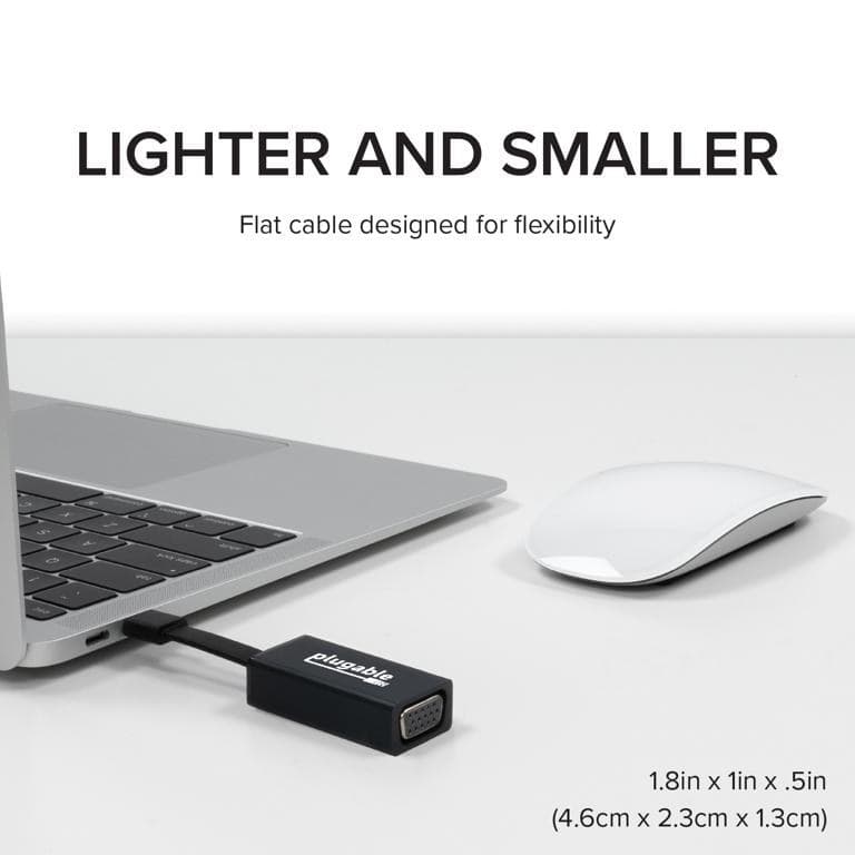 Plugable Technologies USB C to VGA Adapter, Thunderbolt 3 to VGA Adapter Compatible with Macbook Pro, Windows, Chromebooks, 2018 iPad Pro, Dell XPS, and more (Driverless, supports up to 1920x1200 @ 60Hz) - Image 4