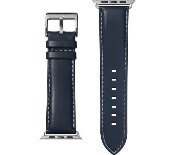 LAUT Apple Watch 42 / 44 mm Oxford Leather Loop Strap - Indigo, Small - Image 1