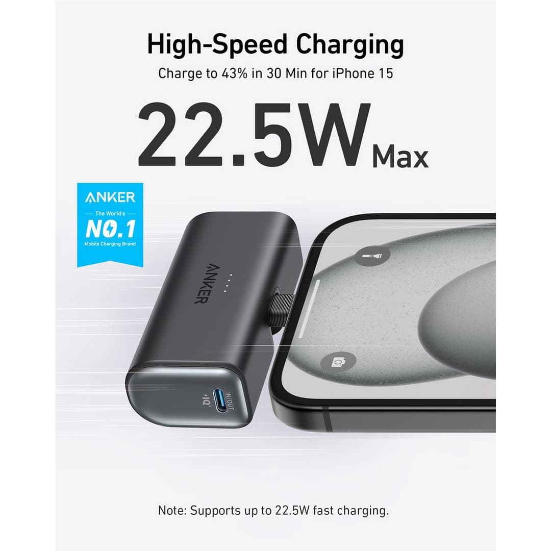 Anker 5000mAh Nano Power Bank with Built-In USB-C Connector - Image 3