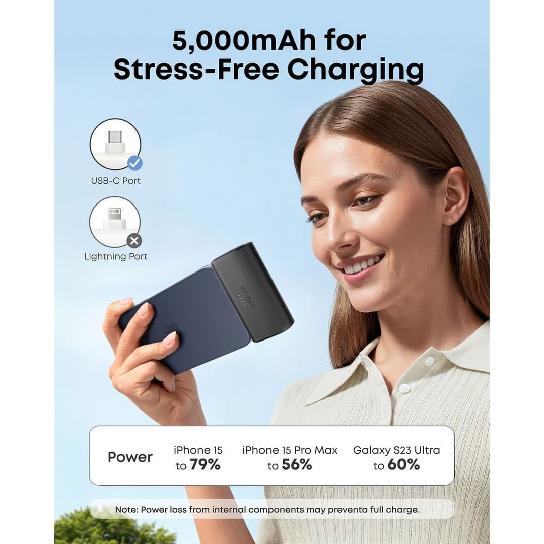 Anker 5000mAh Nano Power Bank with Built-In USB-C Connector - Image 6