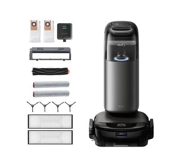 EUFY Omni S1 Pro 8,000 Pa Robot Vacuum Cleaner & Mop with All-in-One Station - Black