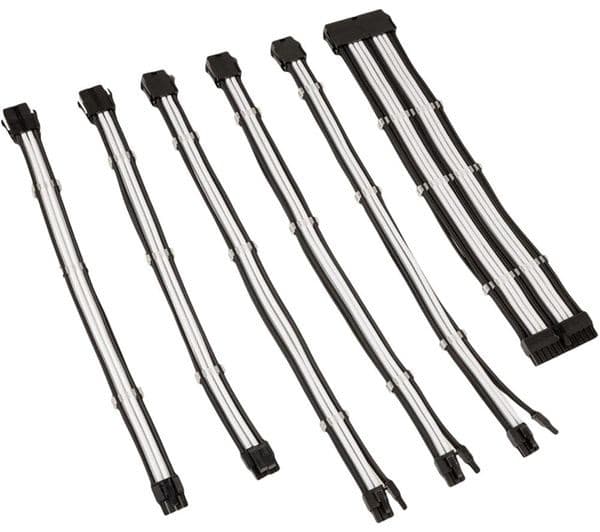 KOLINK Core Adept Power Extension Cable Kit - Black & White - Image 1