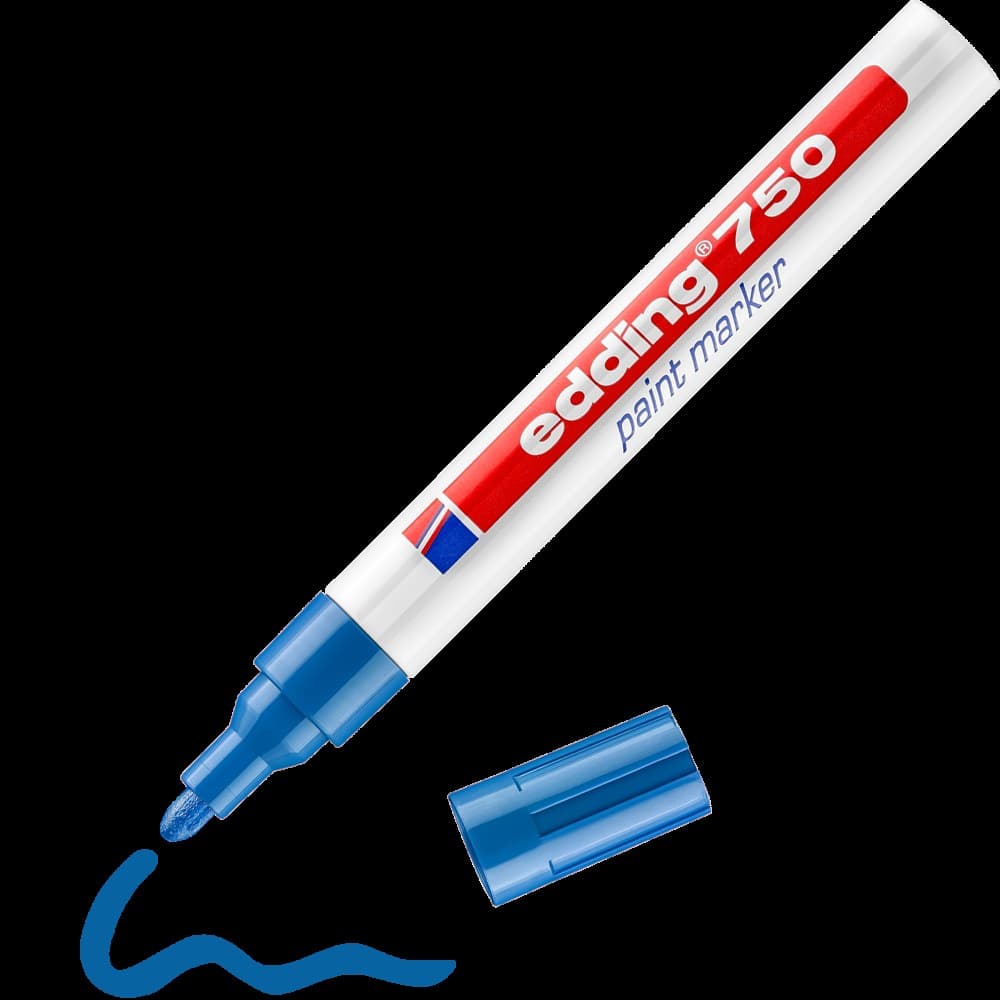 edding 750 Paint marker Blue Box of 10 - Image 1