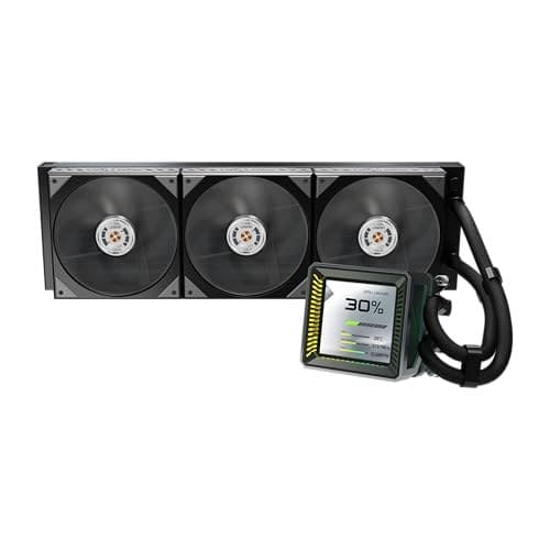 ASRock Steel Legend Dark 360 LCD All-in-One Liquid CPU Cooler, 360mm Radiator, 3.4" LCD - Black - Image 5