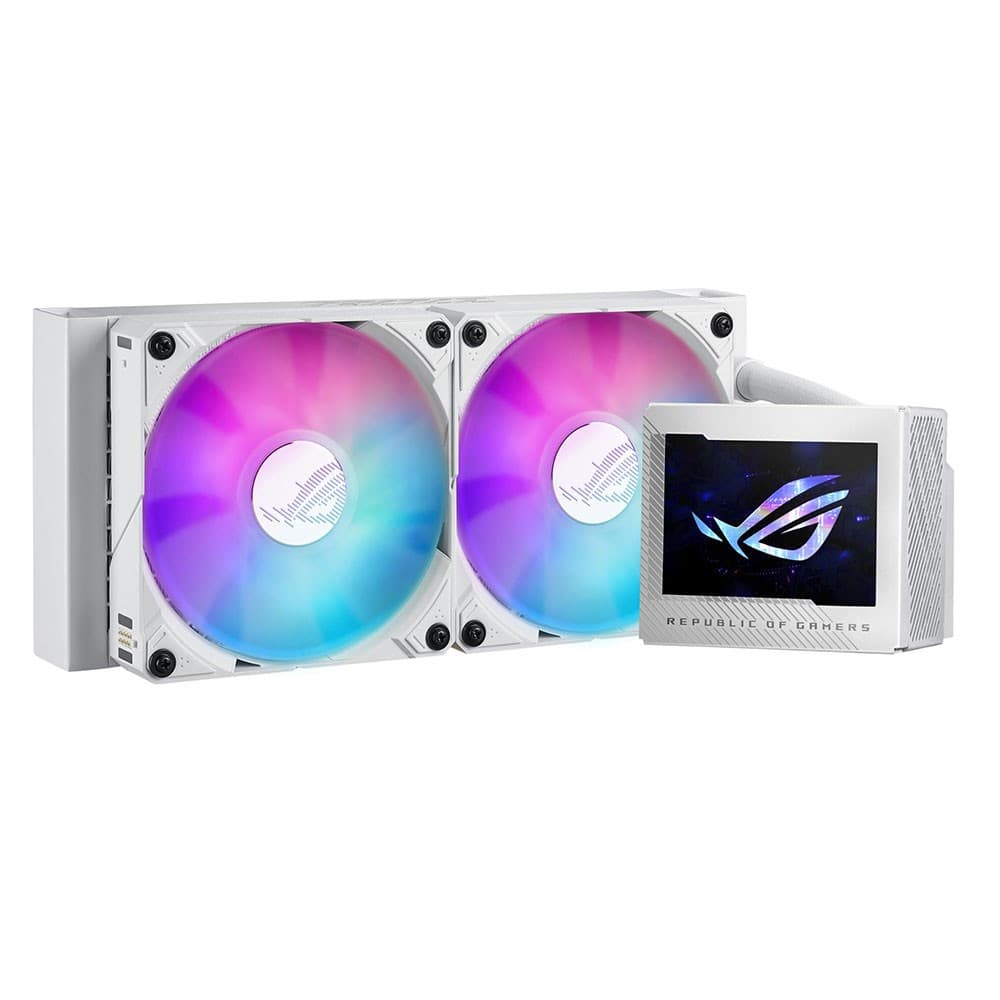 ASUS ROG RYUJIN III 240 ARGB White Edition Intel/AMD AIO Liquid CPU Cooler with 3.5" LCD - 90RC00K2-M0UAY0 - Image 2