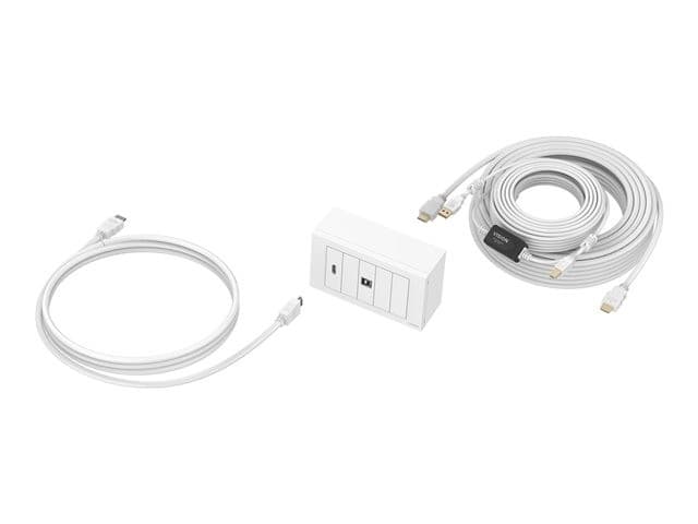 Vision Techconnect 4K Faceplate Kit with HDMI & USB Cables 10m White - Image 2