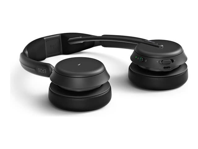 EPOS IMPACT 1060T Binaural Bluetooth On-Ear Headset - Microsoft Teams Certified - Boom Mic, BTD 800 USB-A Dongle - Black - Image 6