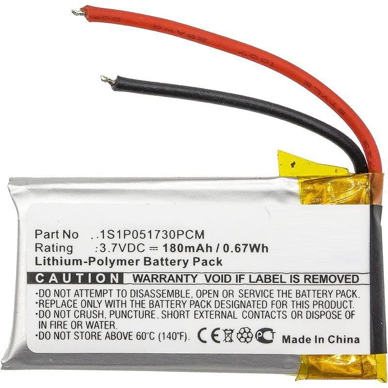 CoreParts MBXWHS-BA032 Replacement Battery for GN Netcom GN9330 Headset — 0.67Wh 3.7V 180mAh Li-Pol, Black