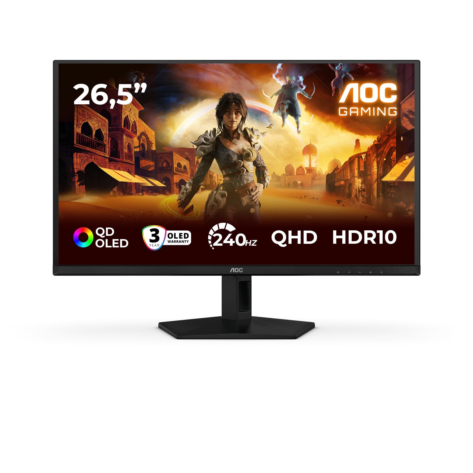 AOC G4 Q27G41ZDF 27" QD-OLED Quad HD 240Hz 0.03ms G-Sync compatible Gaming Monitor