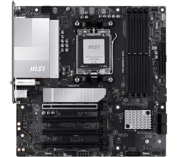 MSI PRO B850M-P WIFI AMD B850 Socket AM5 DDR5 Micro-ATX Motherboard - Image 1