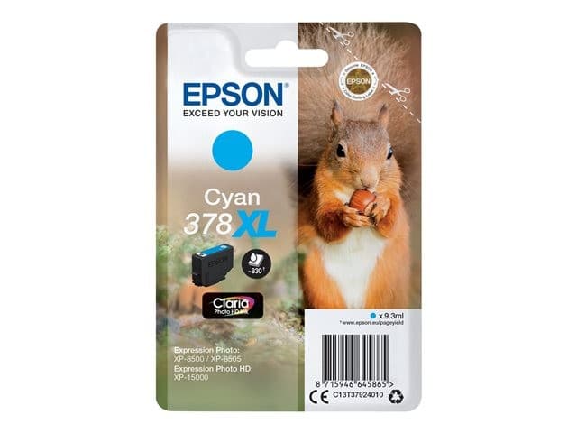 Epson 378XL - high capacity - cyan - original - ink cartridge