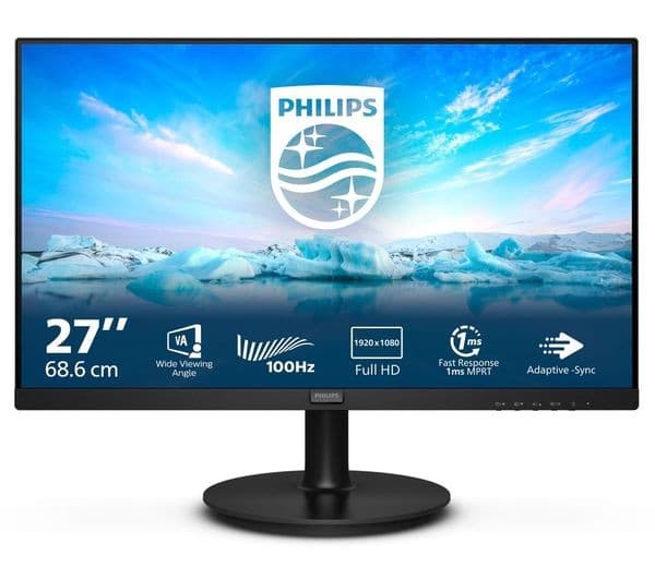 PHILIPS V-line 271V8LAB Full HD 27" LCD Monitor - Black - Image 1