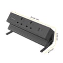 Fellowes Power Desk 2 Socket with 2 Power Sockets 1 USB-A & USB-C Ports Black thumbnail 3